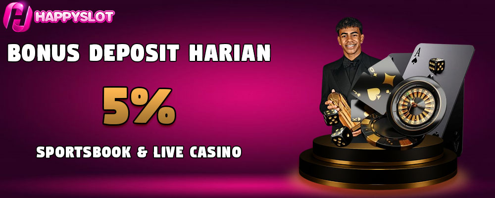 Bonus Deposit Harian 5% Sportsbook & Live Kartu